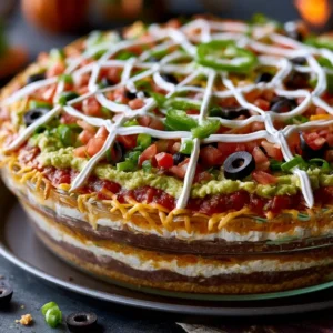 Spiderweb Taco Dip Recipe For Halloween Party