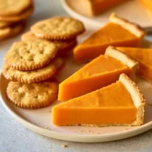 Thanksgiving Pumpkin Pie Cheese And Crackers Appetizer Idea
