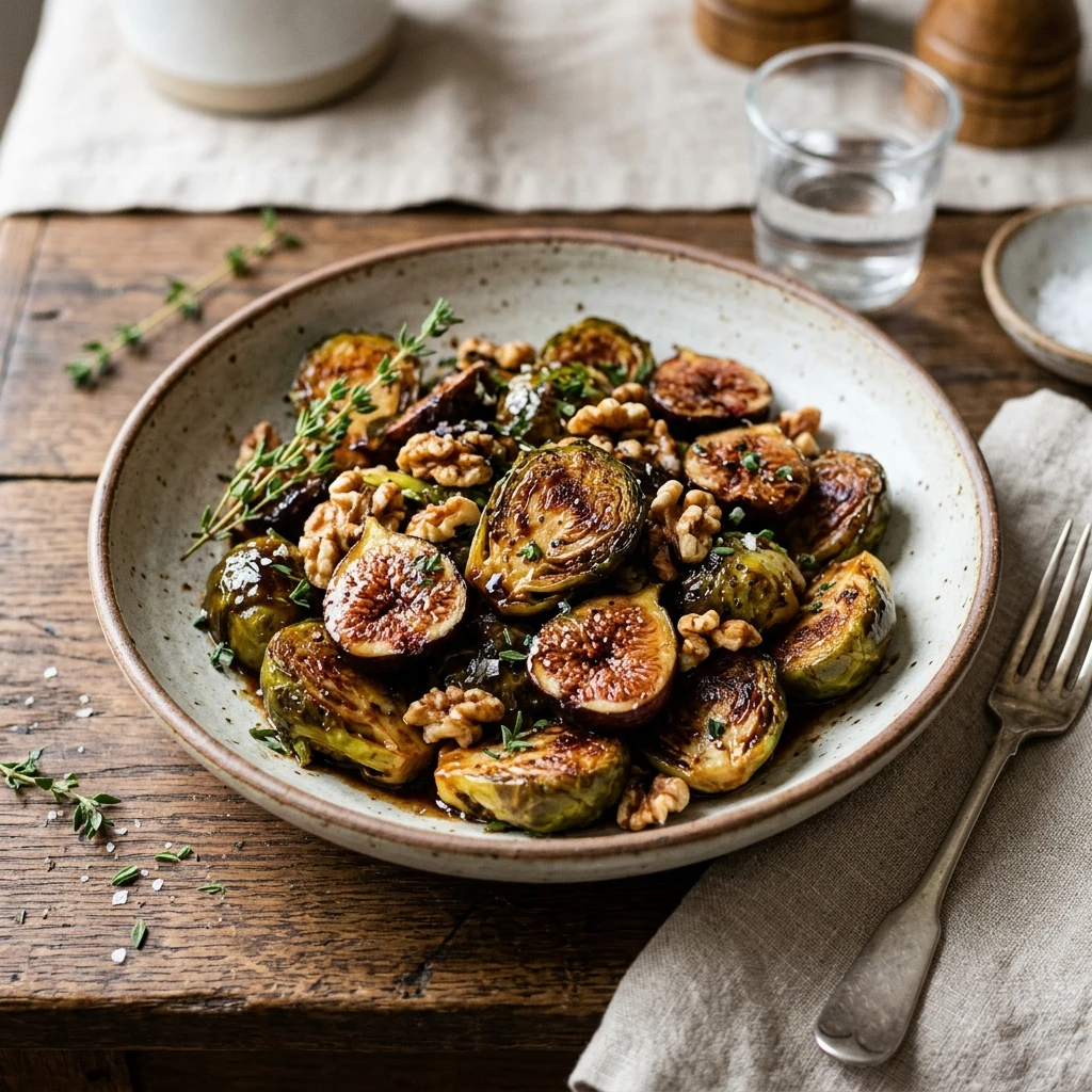 Balsamic-Fig Glazed Brussels Sprouts