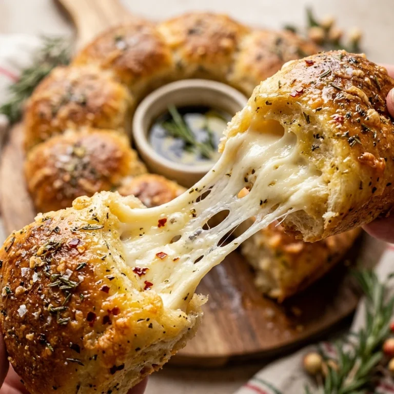 Cheesy Pull Apart Christmas Bread