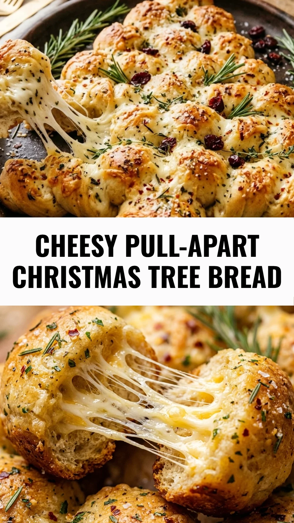Cheesy Pull-Apart Christmas Tree Bread