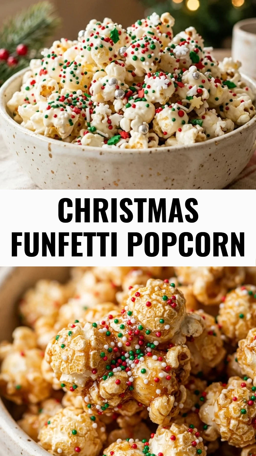 Christmas Funfetti Popcorn