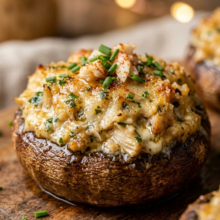 Crab and Cream Cheese Stuffed Mushrooms