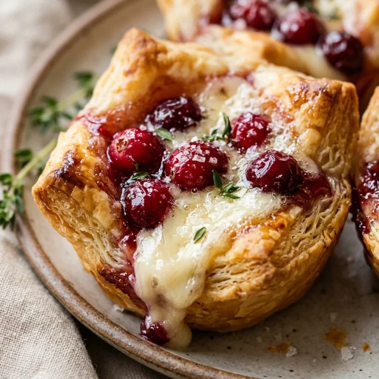 Cranberry-Brie Holiday Puff Pastry Bites