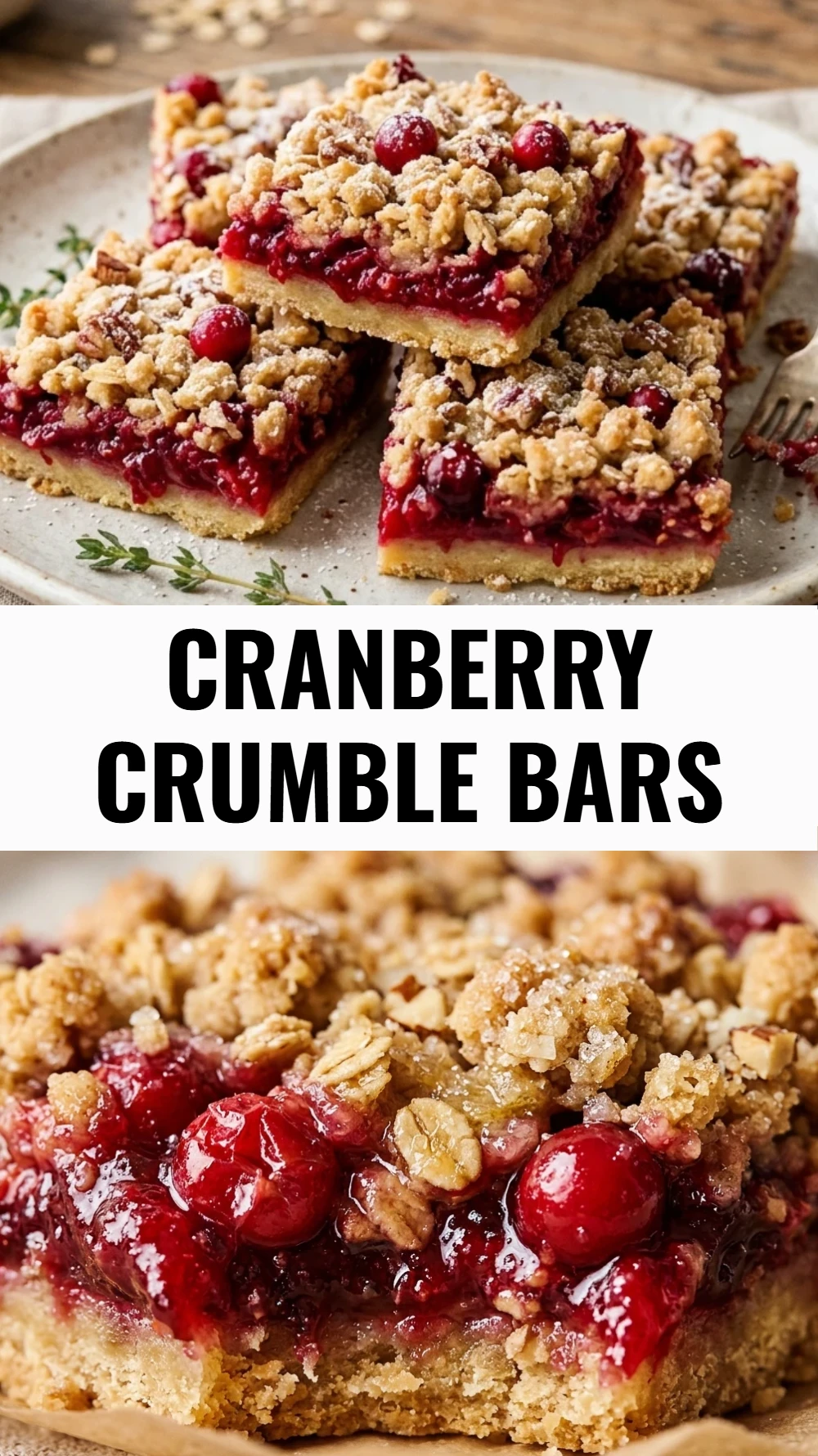 Cranberry Crumble Bars