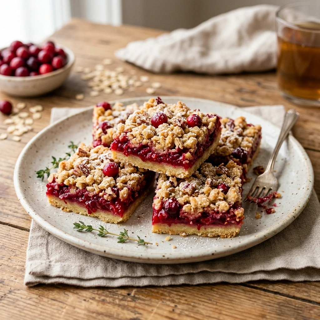 Cranberry Crumble Bars