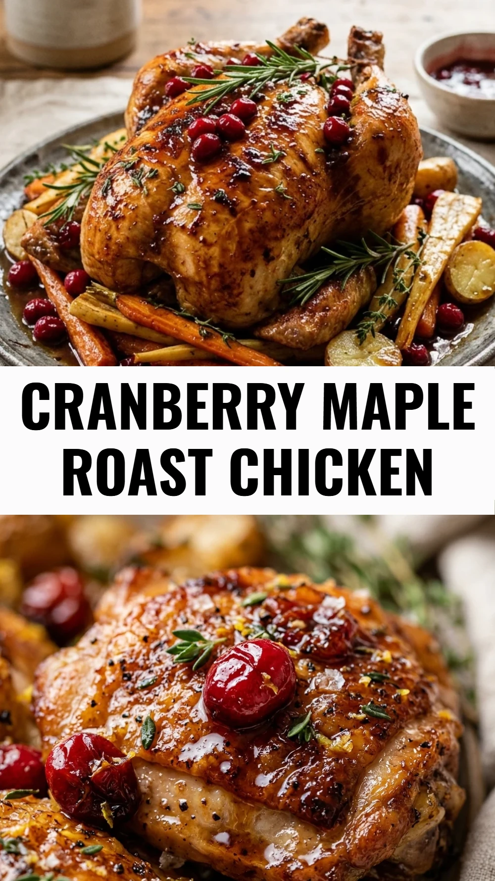 Cranberry Maple Roast Chicken