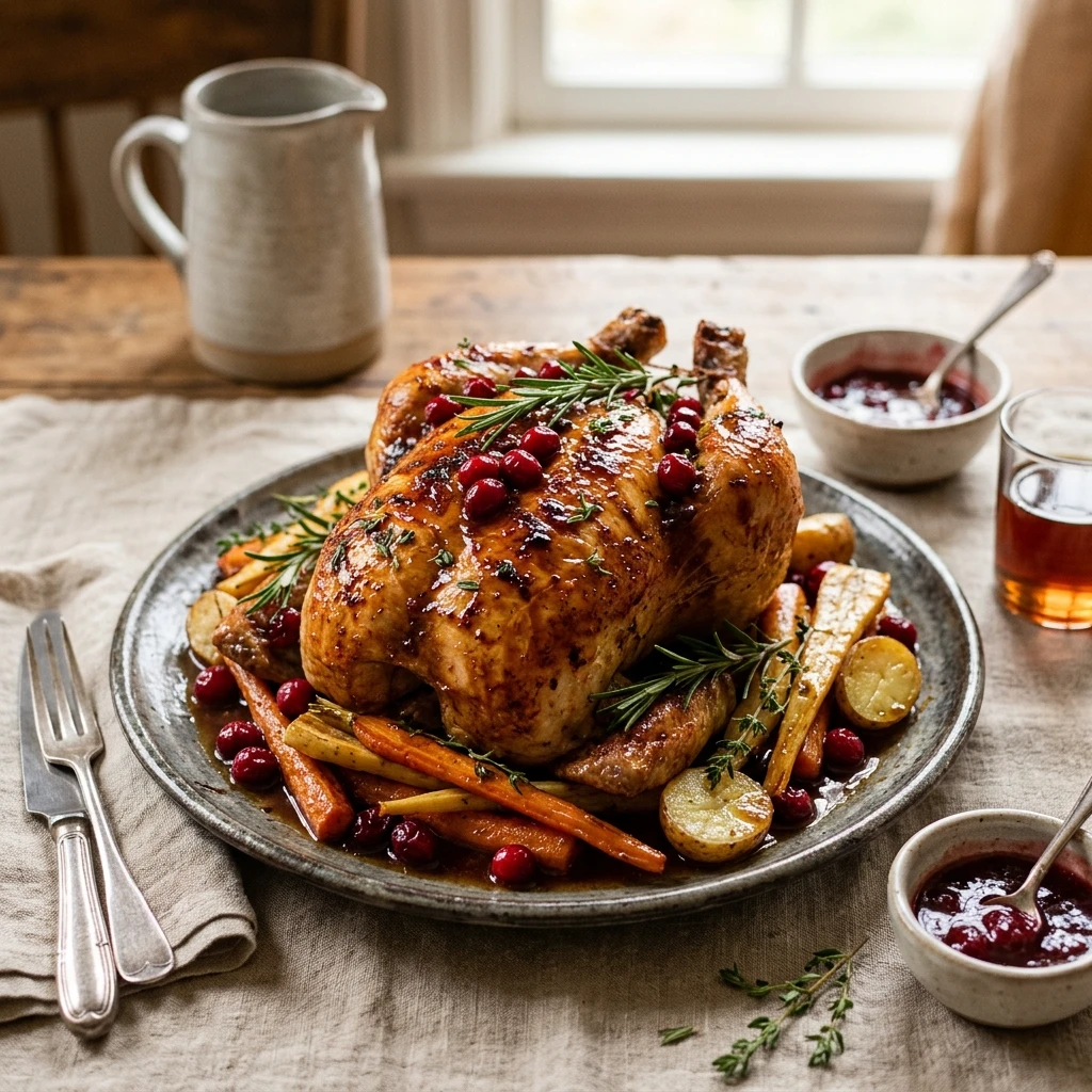 Cranberry Maple Roast Chicken