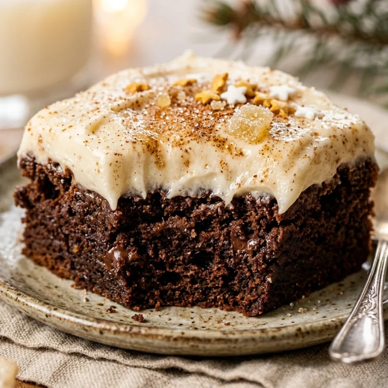 Frosted Gingerbread Brownies