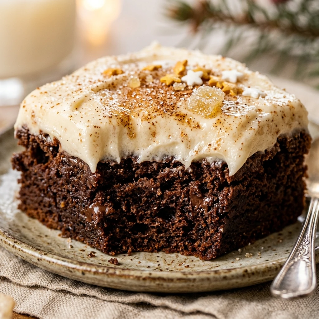 Frosted Gingerbread Brownies