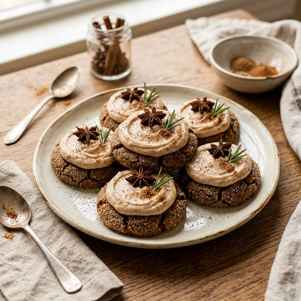 Gingerbread Cheesecake Cookies