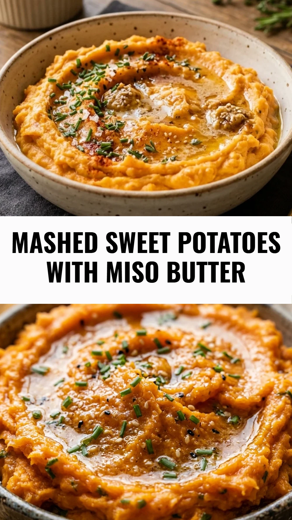 Mashed Sweet Potatoes with Miso Butter