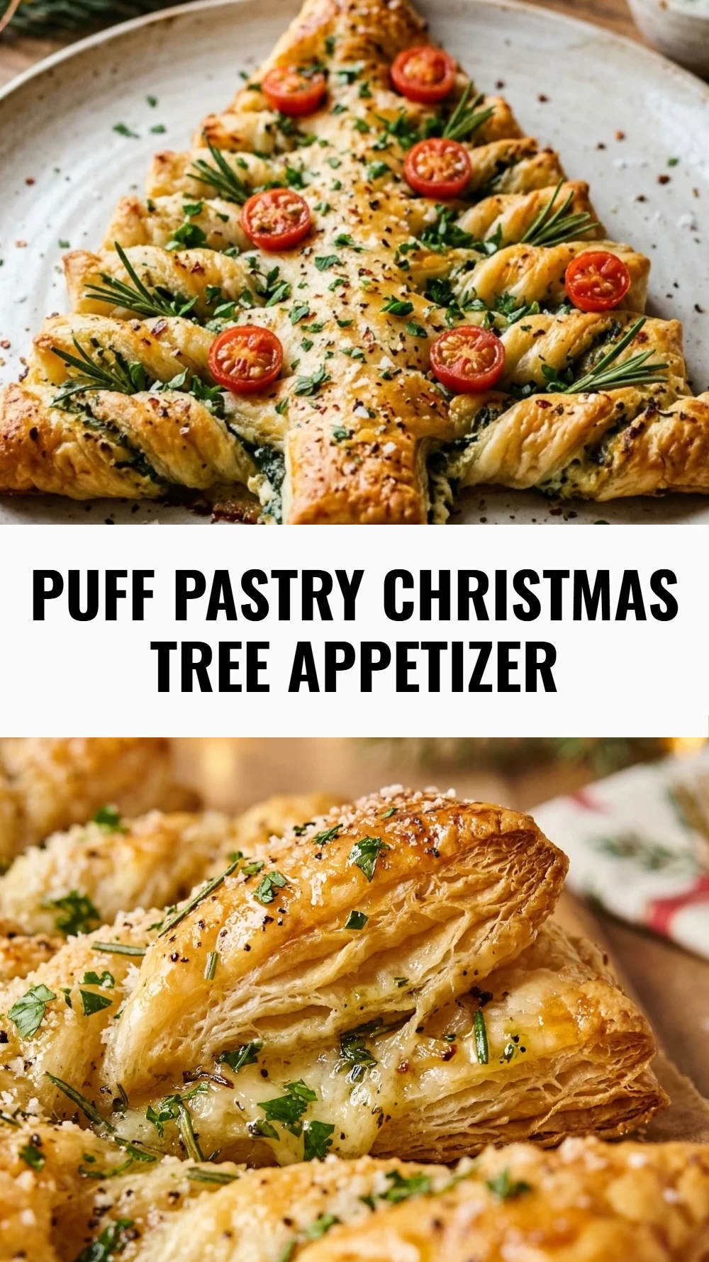 Puff Pastry Christmas Tree Appetizer