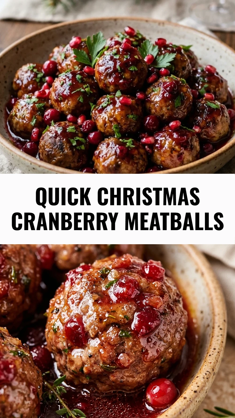 Quick Christmas Cranberry Meatballs