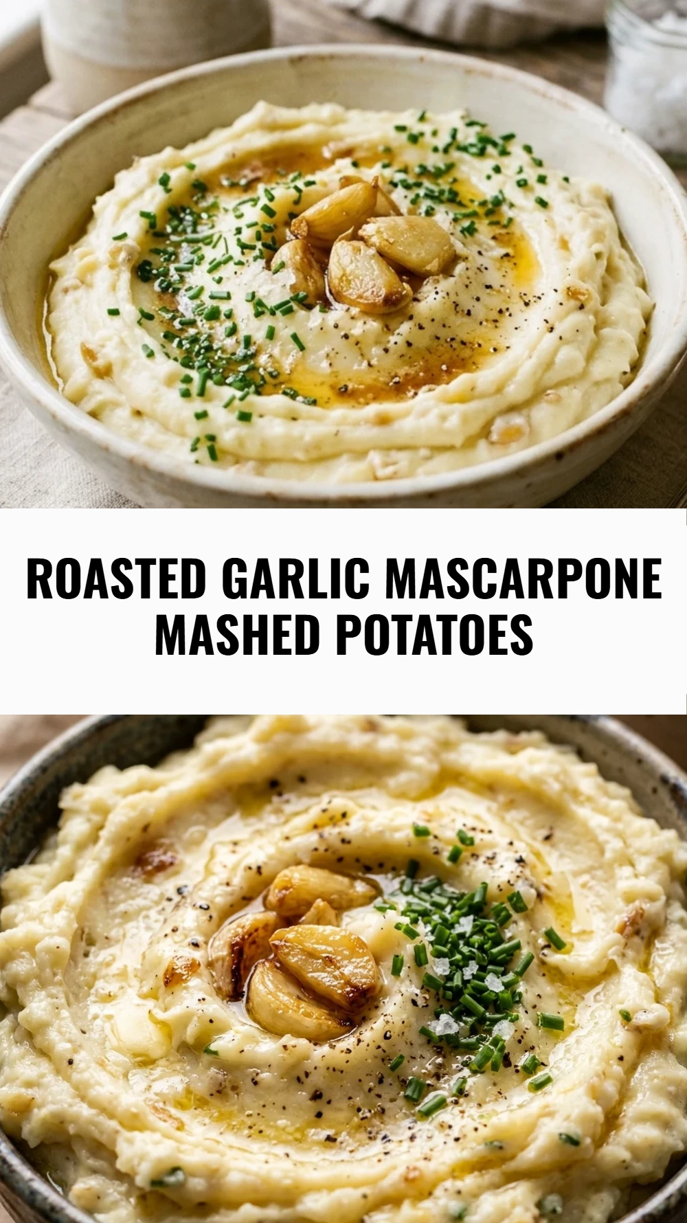 Roasted Garlic Mascarpone Mashed Potatoes