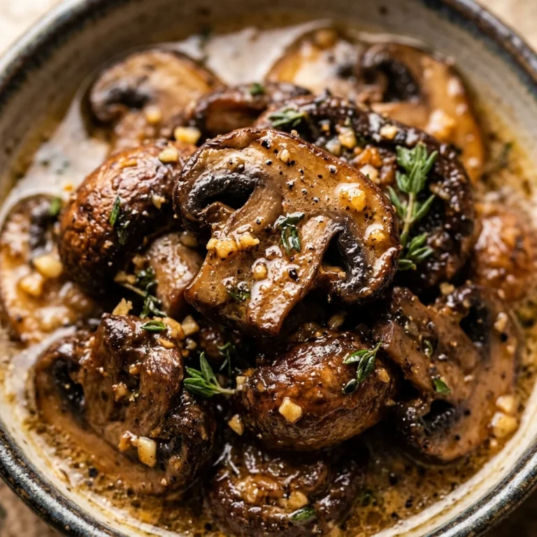 Roasted Mushrooms in a Browned Butter, Garlic and Thyme Sauce