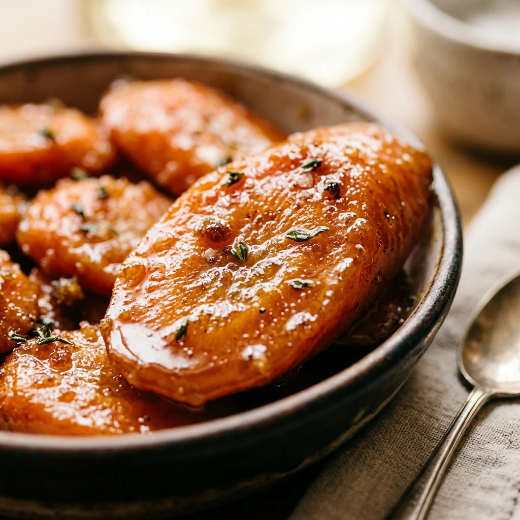 Slow Cooker Maple & Brown Sugar Glazed Carrots