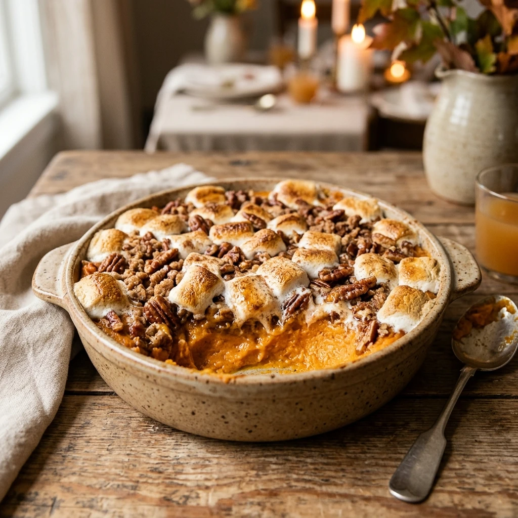 Sweet Potato Casserole with Marshmallows