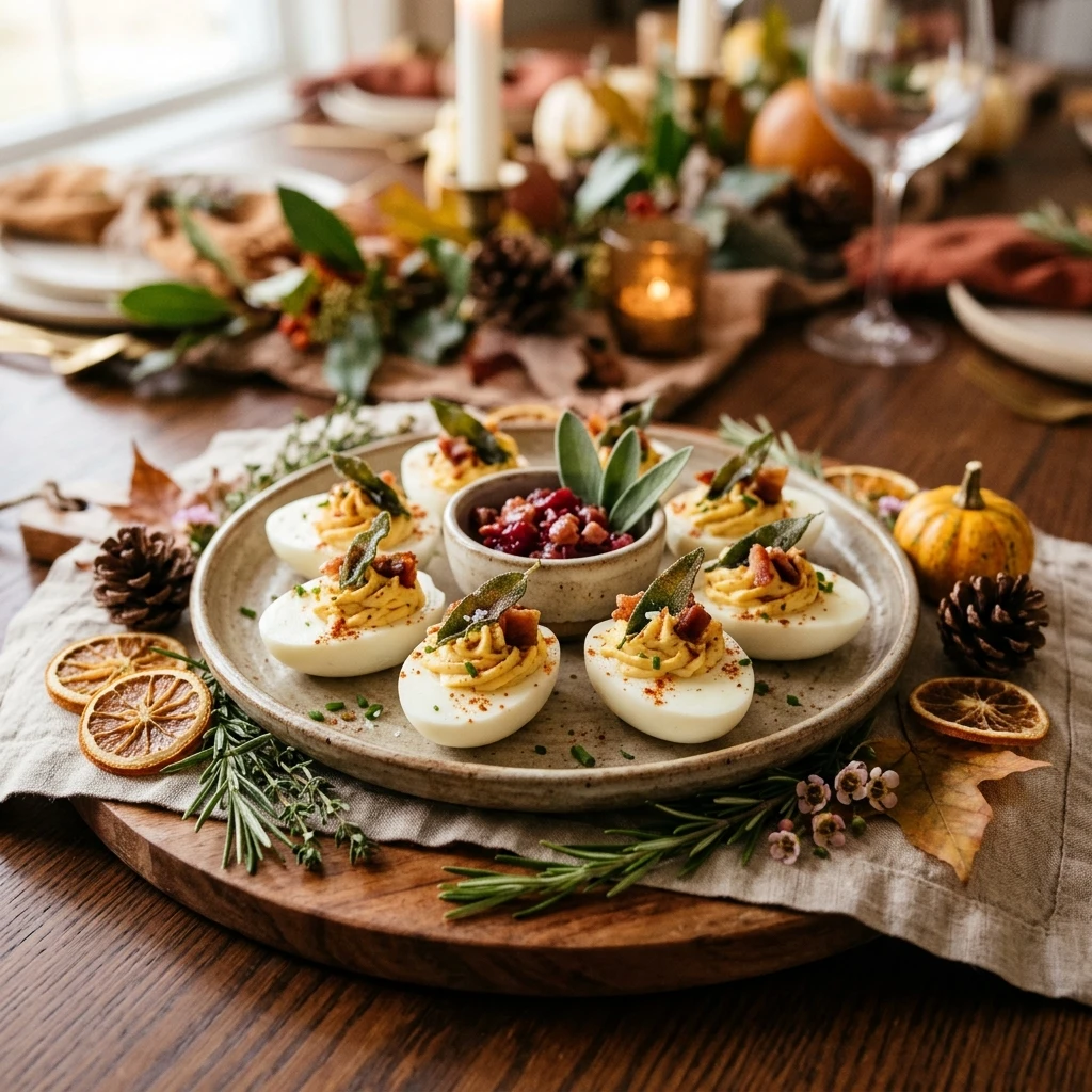Thanksgiving Deviled Eggs